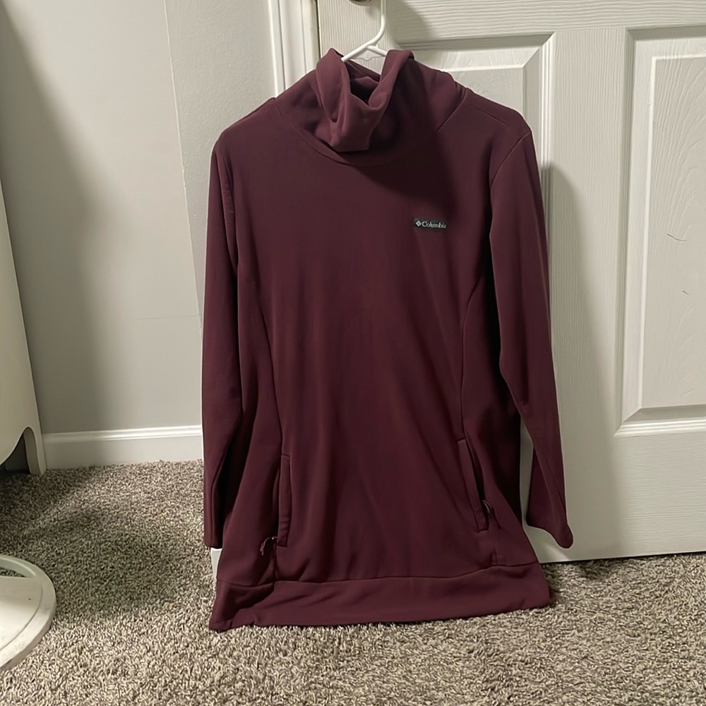 Wine/Burgundy Columbia Turtleneck Pullover size Large